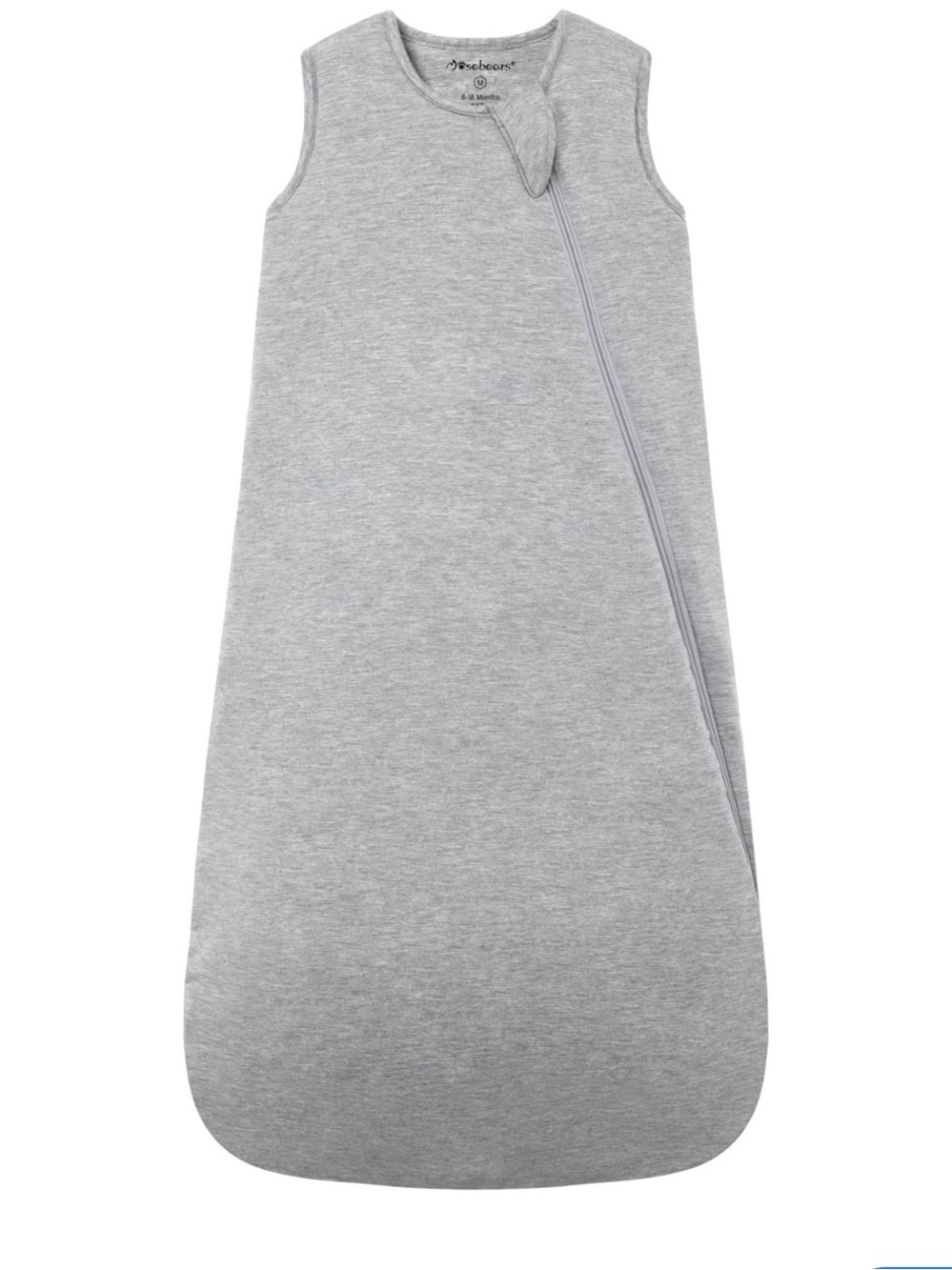 Sleeveless Gray Baby Sleep Sack by Nested Bean - Cozy Stretch Sleep Bag